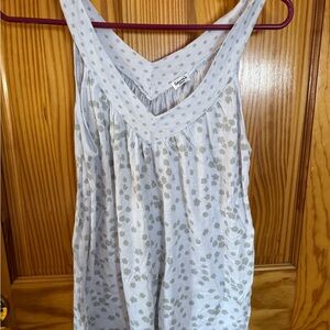 Splendid Light Blue and Gray Floral V-Neck Tank